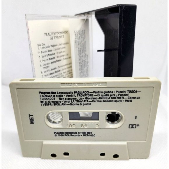 Tape Placido Domingo Great Artists At The Met 1980 Cassette Met Records Cassette - Picture 5 of 7